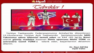 Vali Aktaş derece yapan Uşaklı sporcuyu kutladı