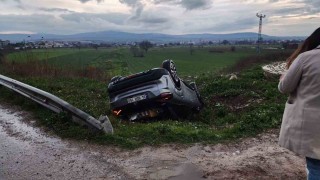 Yanlış yola giren araç takla attı: O anlar kamerada