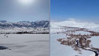 Yüksekovanın karlı dağları ve menderesleri mest ediyor