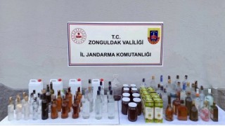 Zonguldakta jandarmadan sahte alkol operasyonu