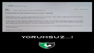 Zor günler geçiren Denizlispordan Eneryaya tepki
