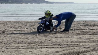 3 buçuk yaşında motocross tutkunu minikten göz dolduran performans