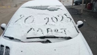Adıyamanın Gölbaşı ilçesinde kar yağışı başladı