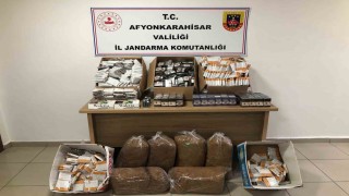 Afyonkarahisarda binlerce adet makaron ele geçirildi