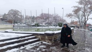 Afyonkarahisarda kar yağışı etkili oldu