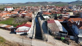 Altıeylül Karamanköy taşkın koruma tesisi inşaatı tamamlandı