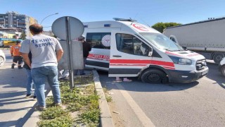 Ambulans şoförünün dikkati faciayı önledi