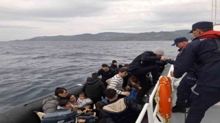 Ayvacık açıklarında 41 kaçak göçmen yakalandı