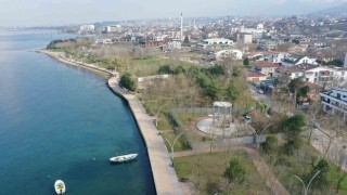 Başiskeleye manzaralı kitap kafe