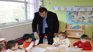 Başkan Eyüp Kahveci, minik öğrencilerle buluştu