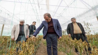 Başkan Seçer, zirai dondan etkilenen çiftçilerle bira araya geldi