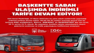 Başkentte sabah ulaşımında indirimli tarife devam ediyor