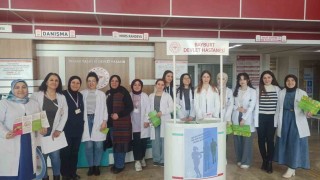 Bayburtta obeziteye açılan stantla dikkat çekildi