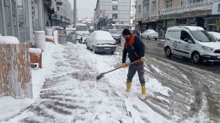 Beyşehirde kar sevinci