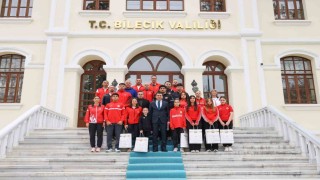 Bilecikin gururu sporcuları ağırladı