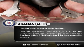 Bingölde kesinleşmiş hapis cezası bulunan zanlı yakalandı