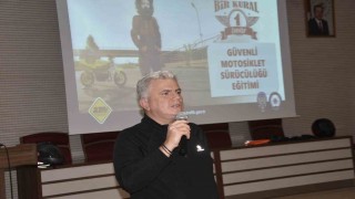 Bitliste motosiklet sürücülerine güvenli sürüş semineri düzenlendi