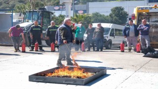 Bodrum Belediyesi personeline yangın eğitimi