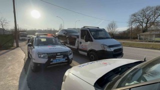 Boluda çakarlı araç kullanan sürücüye 138 bin lira ceza