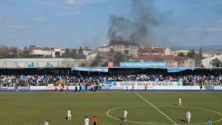 Bursaspor-Kütahyaspor maçında yangın paniği