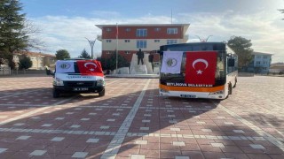 Büyükşehirden Beylikovaya otobüs ve cenaze aracı hibe edildi