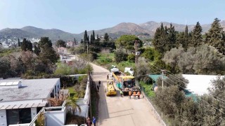 Büyükşehirin Bodrumda 28 milyonluk yol çalışmaları devam ediyor
