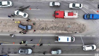 Çarpışan Fiat otomobiller hurdaya döndü: 1 ölü, 6 yaralı