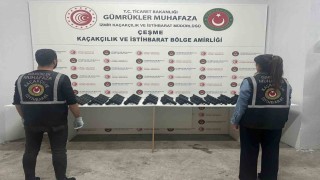 Çeşme Limanında tırın içinden 138 tabanca çıktı