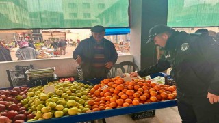 Çinede zabıta ekipleri semt pazarlarında denetimlerini sürdürüyor