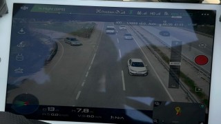 D-100de dronlu denetim: 1 saatte 50 araca 54 bin lira ceza