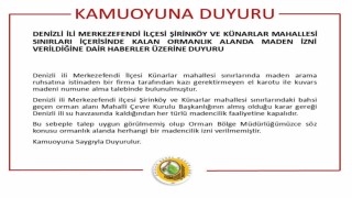 Denizlide orman sahasında maden aranacağı iddiaları yalanlandı