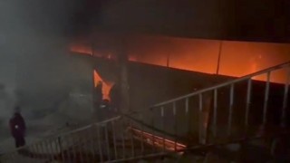 Depoda çıkan yangın korkuttu