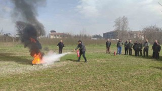 DKMP ekiplerini yangın eğitimi