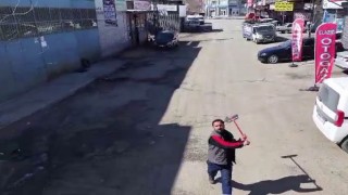 ‘Dron gören masum işçi neye uğradığını şaşırdı