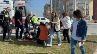 Edirnede motosiklet ile otomobil çarpıştı: 1 yaralı