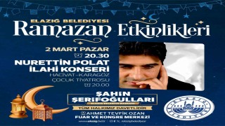 Elazığ Belediyesi Ramazan etkinlikleri Nurettin Polat konseri ile sürecek