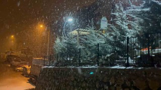 Elazığda kar yağışı başladı
