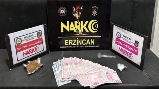 Erzincanda bir miktar uyuşturucu ele geçirildi