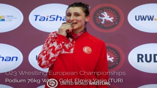 Erzincanlı milli güreşçi Elmira Yasin Avrupa şampiyonu oldu
