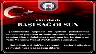 Eskişehir Emniyet Müdürlüğünden taziye mesajı