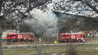Eskişehirde çimento fabrikasında yangın