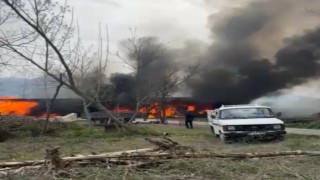 Garajda çıkan yangın güçlükle söndürüldü