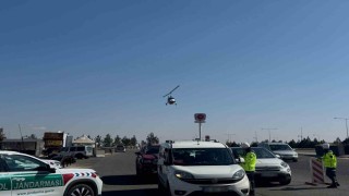 Gaziantepte cayrokopter destekli trafik denetimi: 10 araç trafikten men edildi