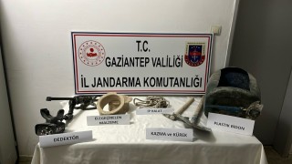 Gaziantepte kaçak kazı yapan 2 şahıs suçüstü yakalandı