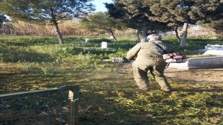 Germencik Belediyesi, bayram öncesi mezarlıklarda bakım çalışması başlattı