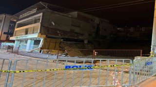Giresunda yıkılma tehlikesi bulunan bina boşaltıldı