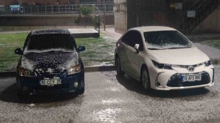 Gönende şiddetli yağış ve dolu etkili oldu