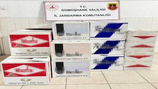 Gümüşhanede 370 bin adet boş makaron ele geçirildi