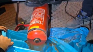 Iğdırda yangın tüplerine gizlenmiş 11 kilo 150 gram eroin ele geçirildi