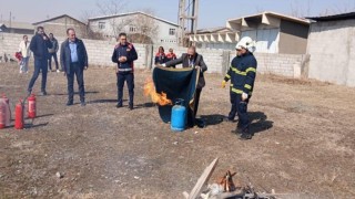 Iğdırda yangınları önleme ve tedbirleri eğitimi ve tatbikatı düzenlendi